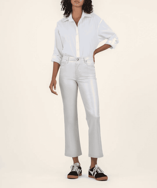 KUT FROM THE CLOTH Kelsey coated high rise ankle flare