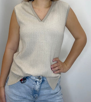Sandy Ribbed Top