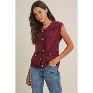Heirloom Antique Button-Down Sweater Vest