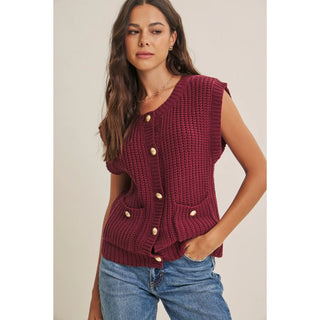 Heirloom Antique Button-Down Sweater Vest