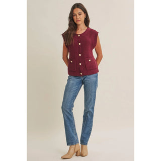 Heirloom Antique Button-Down Sweater Vest