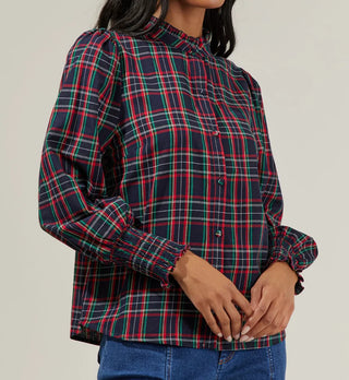 Plaid Button Down Top