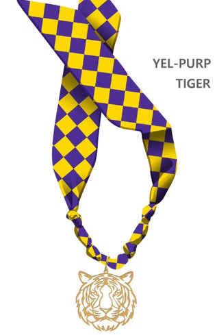Yellow and Purple Gameday Scarf Necklace