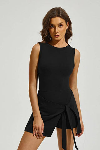 Premium  activewear tennis skorts dress with bow tie skirts: Lilac