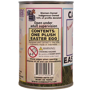 Canned Easter Egg | Easter Gift | Plush in Can w/Jokes: Pop Top Lid