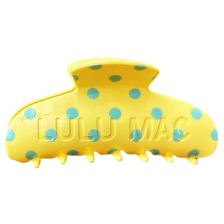 LULU MAC HAIR CLIPS LM-HR-1001- Butter/Blue Dot