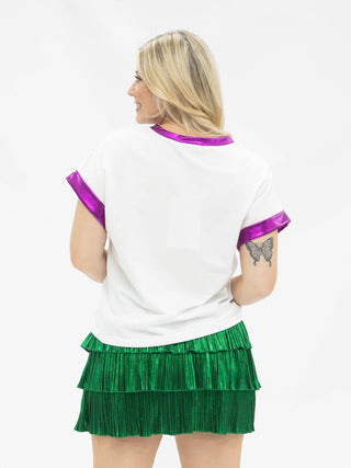 Sequin Mardi Gras Elements Top