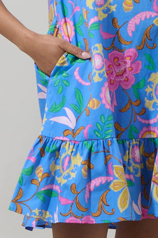 Sugarlips Faro Floral Celeste Mini dress