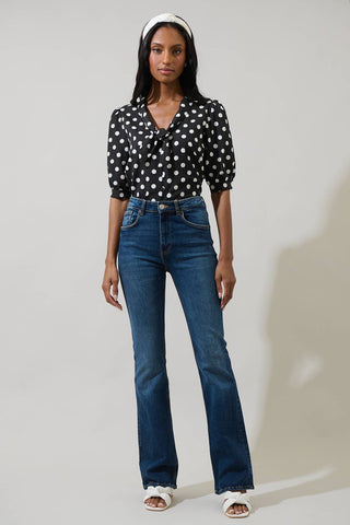 Bremen Dot Conley Button Down Blouse: