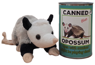 Oliver the Canned Opossum | Stuffed Animal Plush w/Jokes: Pop Top Lid