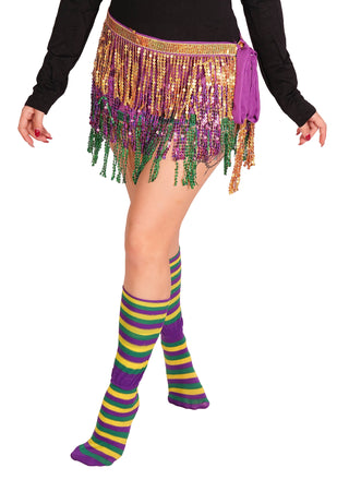 Shimmy shaker and socks Mardi Gras Party Kit sold as set