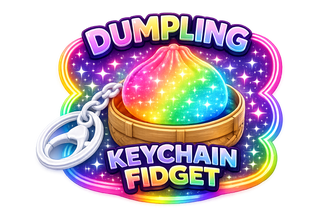 Fun Doh Dumpling Light-Up Click Fidget Keychain -