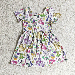 Girls Mouse Mardi Gras dress