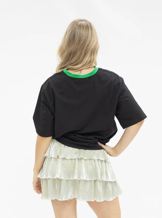 Good Luch Charms on Black Top: Black