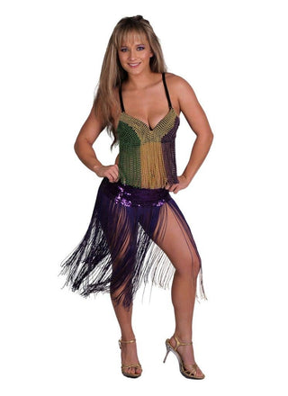 - beaded Mardi Gras Bra top: Mardi Gras