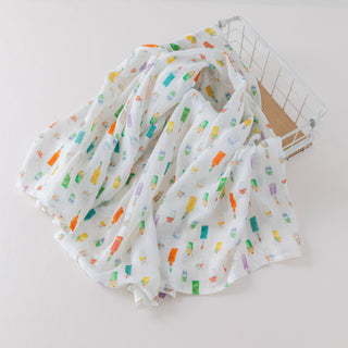 Sugar, Ice, & Everything Nice Organic Muslin Blanket