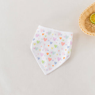 Confetti Hearts Organic Muslin Bib
