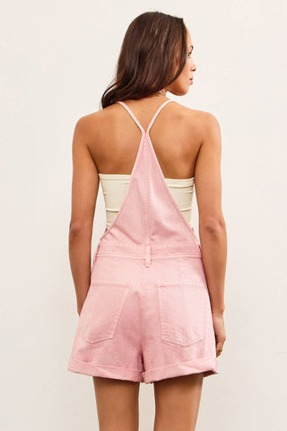 BUTTON CLOSURE CAMI ROMPER: LT.BLUE / S