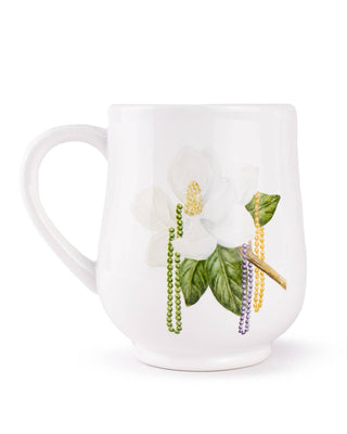 Mardi Magnolia Mug   White/Multi   18oz