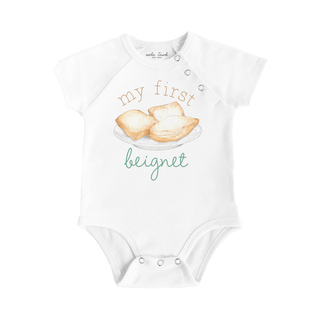 My First Beignet Organic Cotton Onesie: 3/6 months