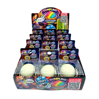 Fun Doh Dumpling Light-Up Click Fidget Keychain -