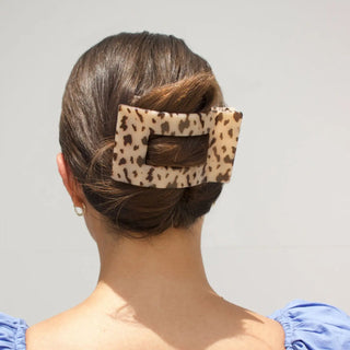 Rectangle blonde tortoise large clip