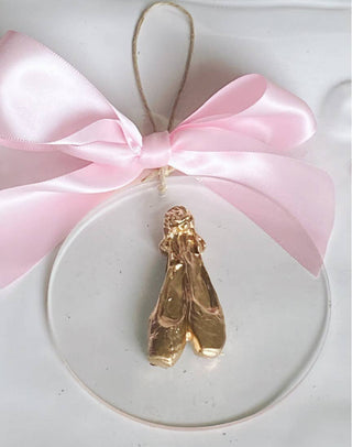 Beautiful Gold Leaf Gilded Ballet Slipper Ornament