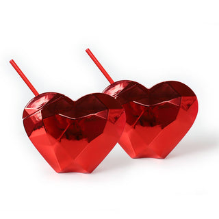 Packed Party - Red Disco Heart Tumbler- Set of 2