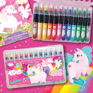 The Piggy Story - Unicorn Magic Glitter Doodle Gel Crayons