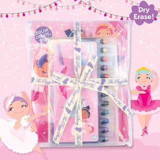 The Piggy Story - Glitter Ballerina Dry Erase Coloring Gift Set