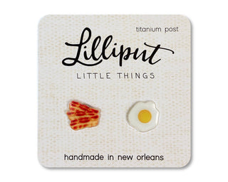 NEW Bacon and Egg Earrings